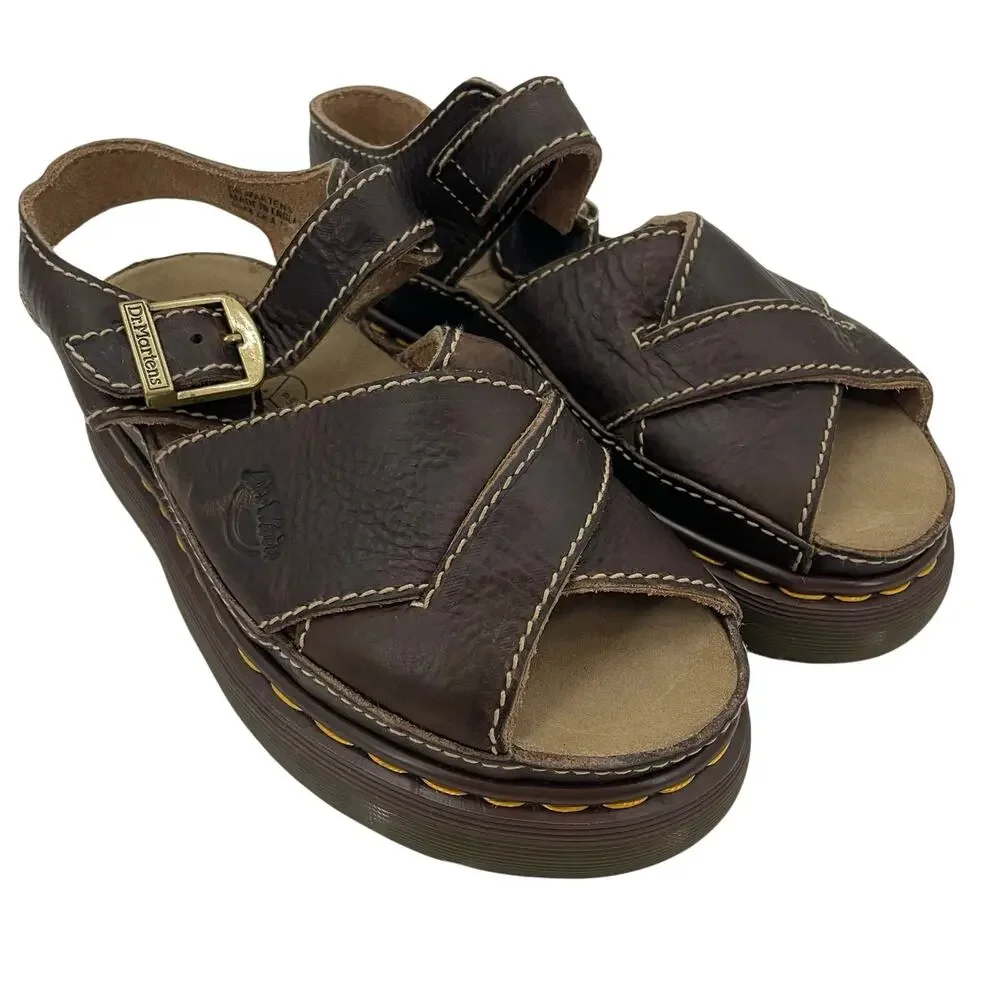 Vintage 1990s Dr. Martens Made in England Cross-Strap Sandal Men\'s US 8/EU 42 Dr Martens Vintage Sandal - Etsy main image 2